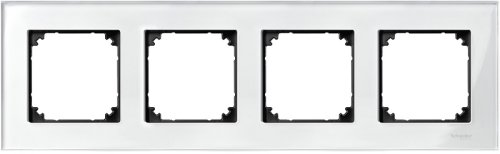 Рамка универсальная Schneider Electric Merten M-Elegance 4-м. стекло белый бриллиант  картинка